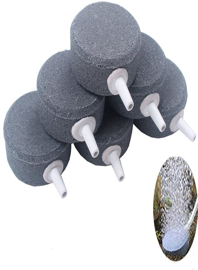 VAYINATO Petzlifeworld Pack Of 6 Round Shaped Aquarium Fish Tank Air Bubble Disk Stone Airstone Diffusers - Image 1